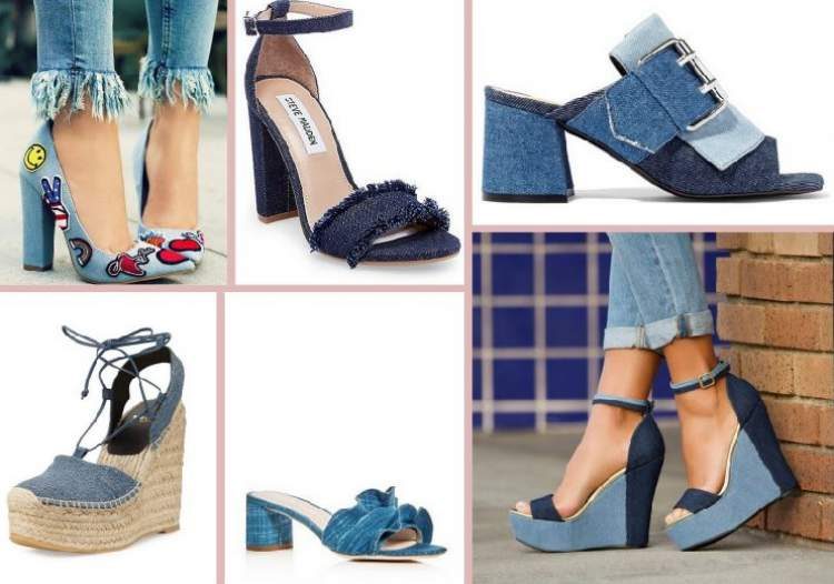 Blue denim shoes are one of the 20 main trends of summer 2018