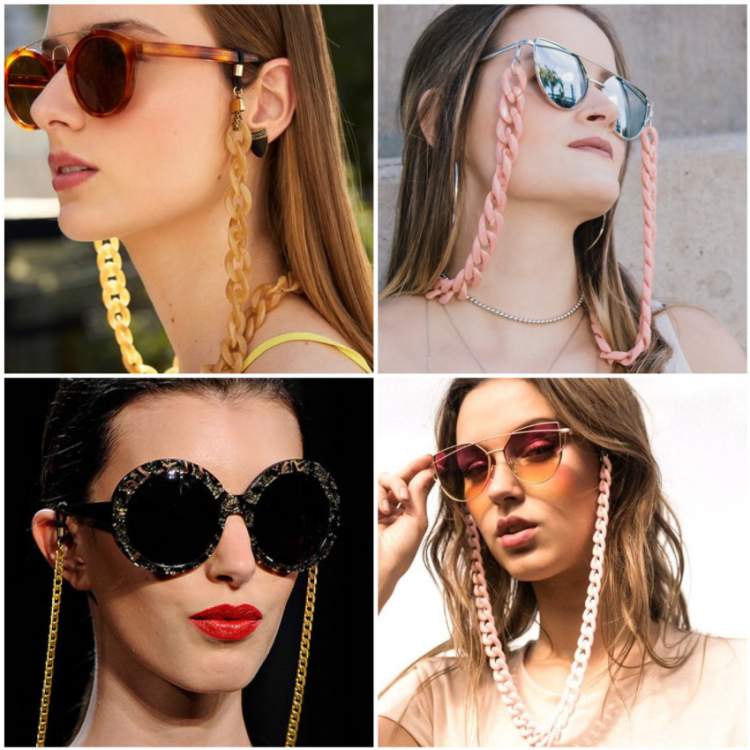 Glasses with chains are a strong trend for 2018