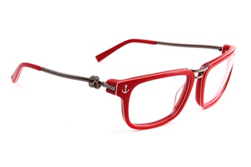 prescription glasses with red frames