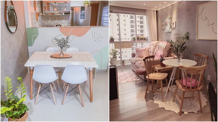 rooms decorated in pastel tones