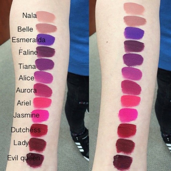 lipstick colors inspired by Disney princesses