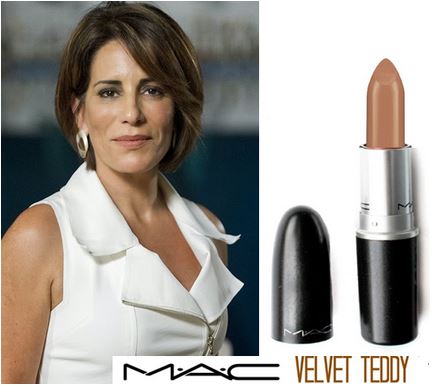 Gloria Pires, like Beatriz in the soap opera, uses and abuses several lipsticks