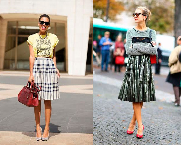 learn how to wear a midi skirt