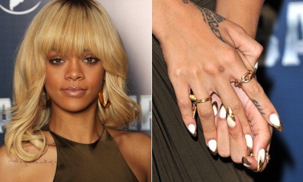 nails decorated by Rihanna