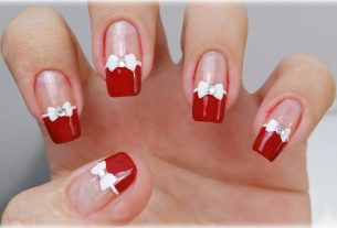 Bow decorated nails - Beauty and Fashion Website