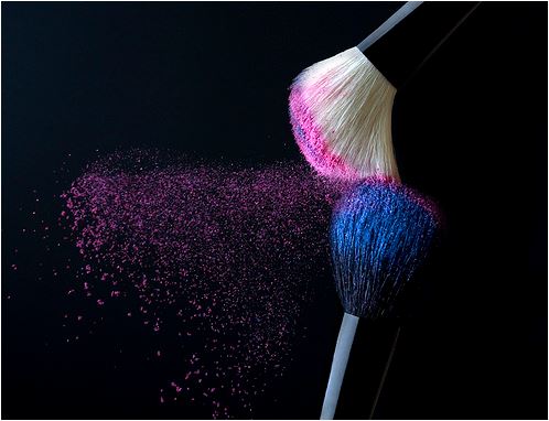 Clean brushes with makeup remover