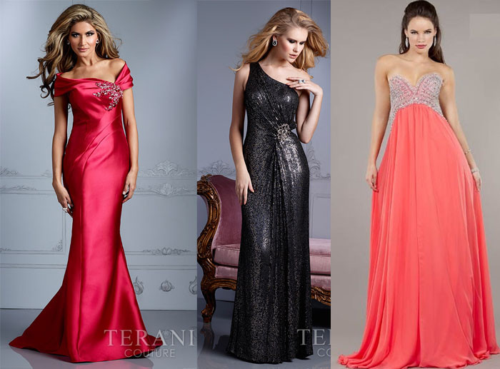 varieties of long prom dresses