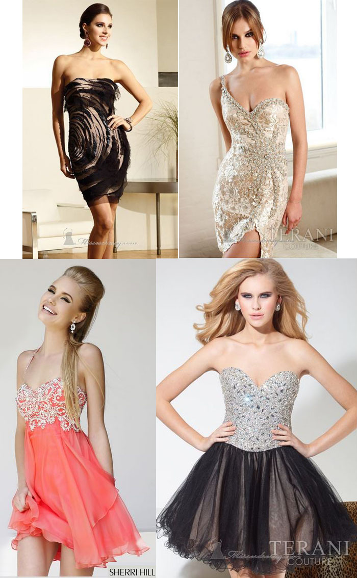 beautiful short dresses for prom