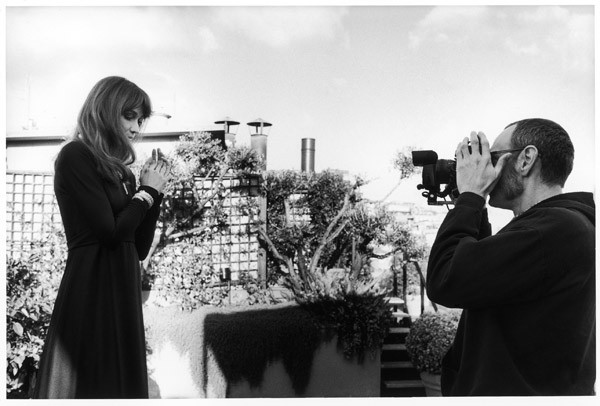 scene from Carla Bruni's shoot for the Italian brand