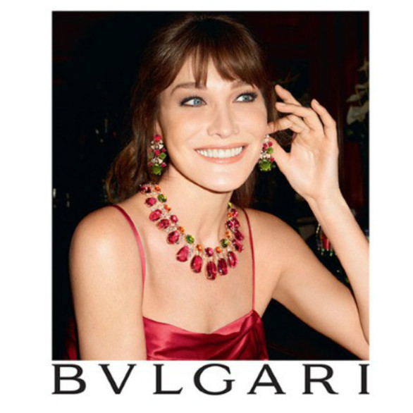 scene from Carla Bruni's shoot for the Italian brand Bulgari