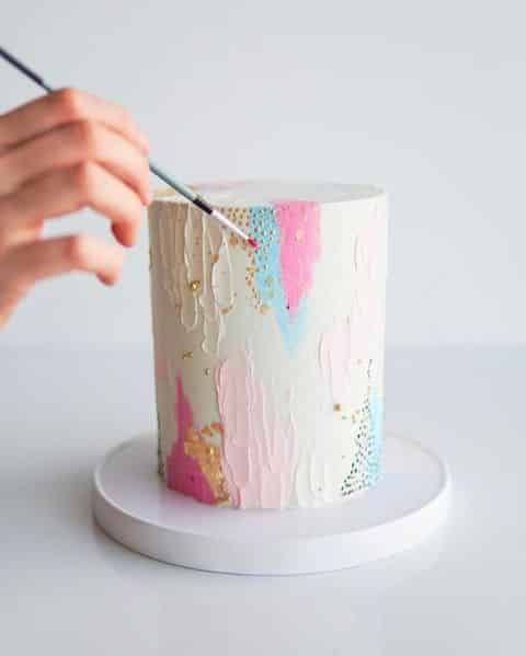 How to decorate cake with food pigmentation