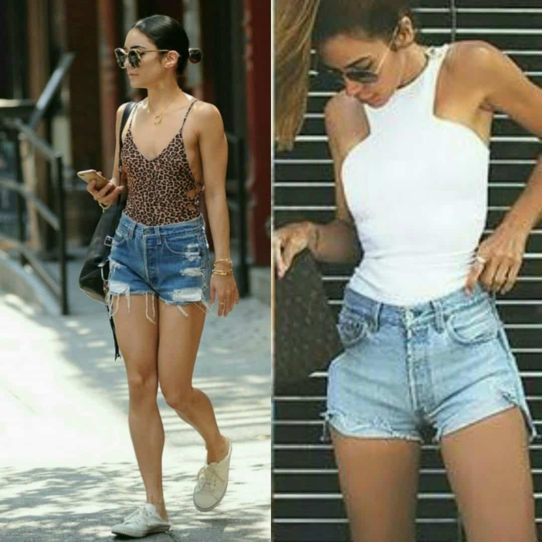 Looks with denim shorts - how to wear them in all styles