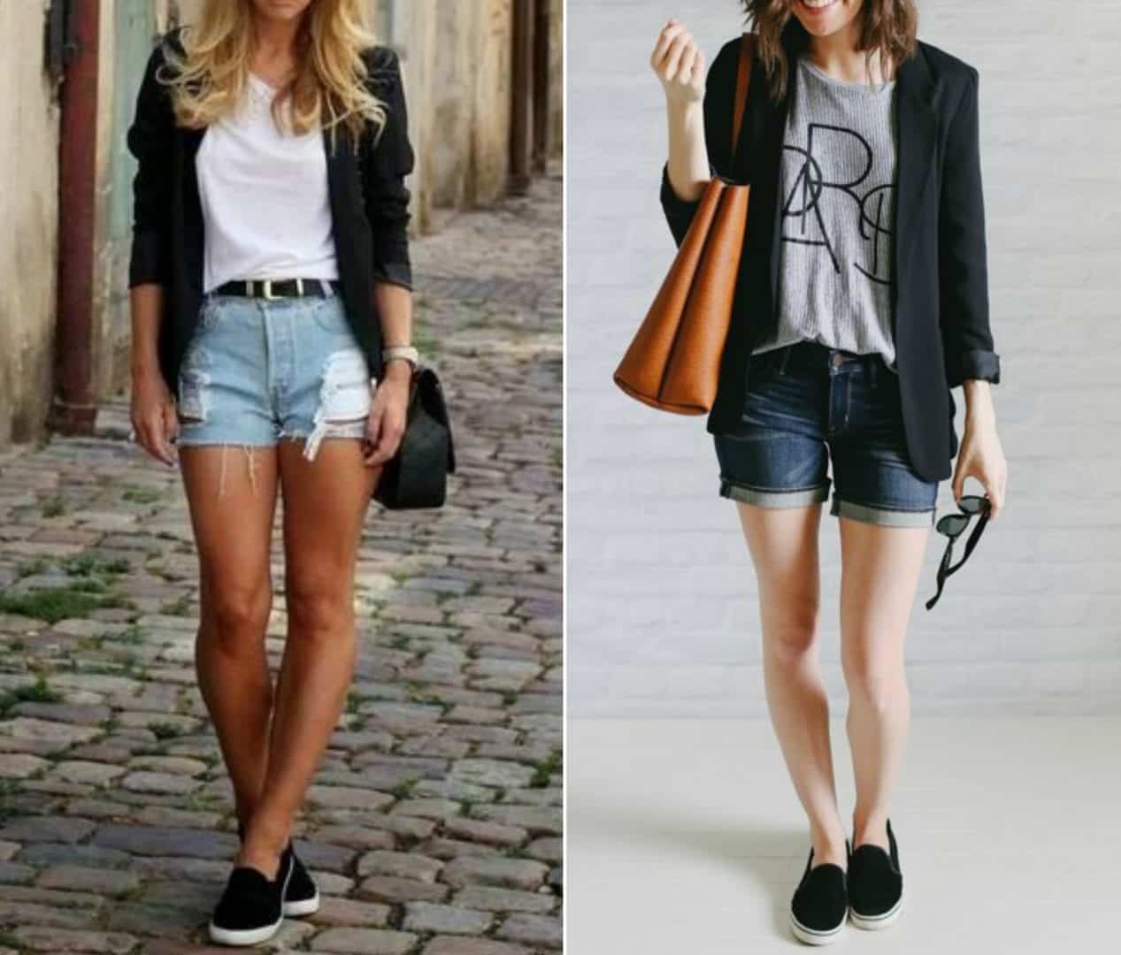 Looks with denim shorts - how to wear them in all styles