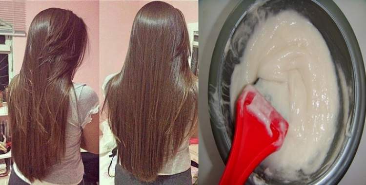 Homemade straightening with cornstarch and yogurt