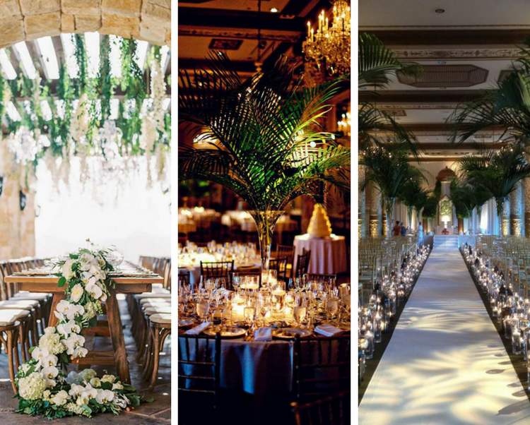 Wedding decoration with foliage - Photos for inspiration