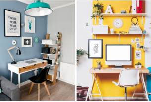 Dois exemplos de cores para home office.