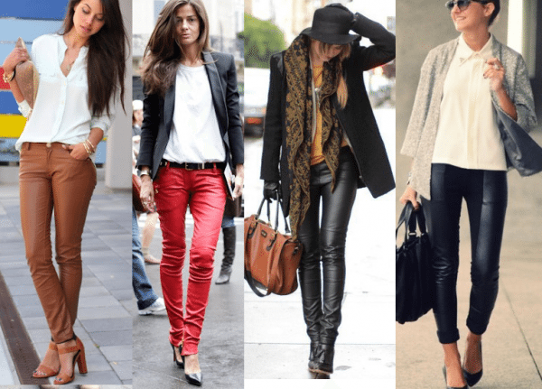 Leather or resin fabric winter trends