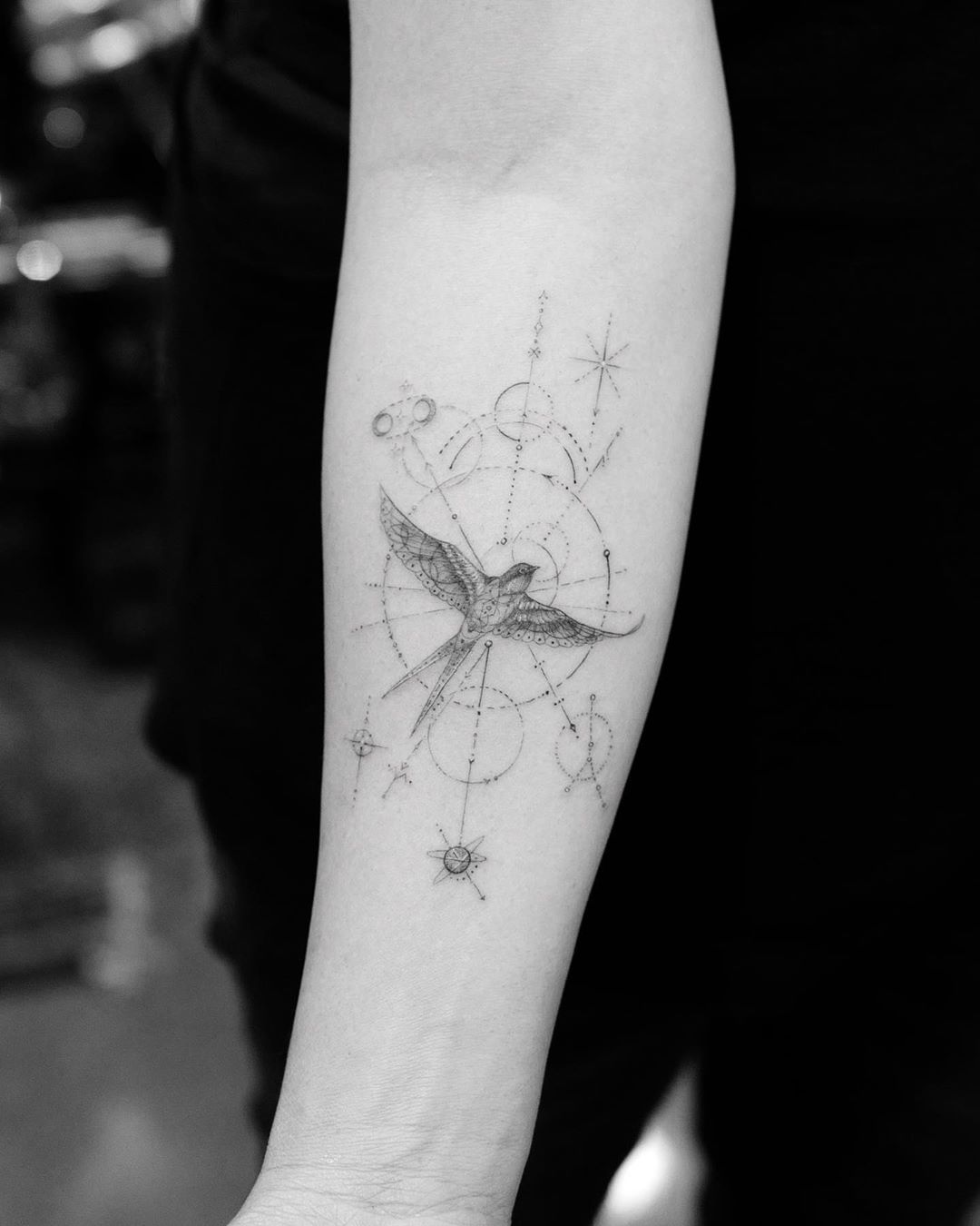 Pointillism tattoo: 70 delicate inspirations to inspire you