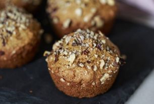 Muffin de banana com avelã