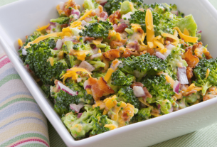 Broccoli Bacon Brussels Salad Recipe