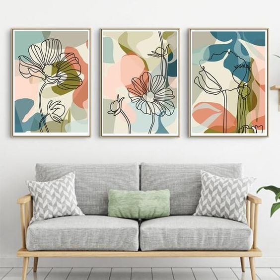 Three colorful frames.