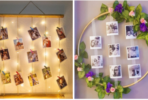 Decoração com fotos.