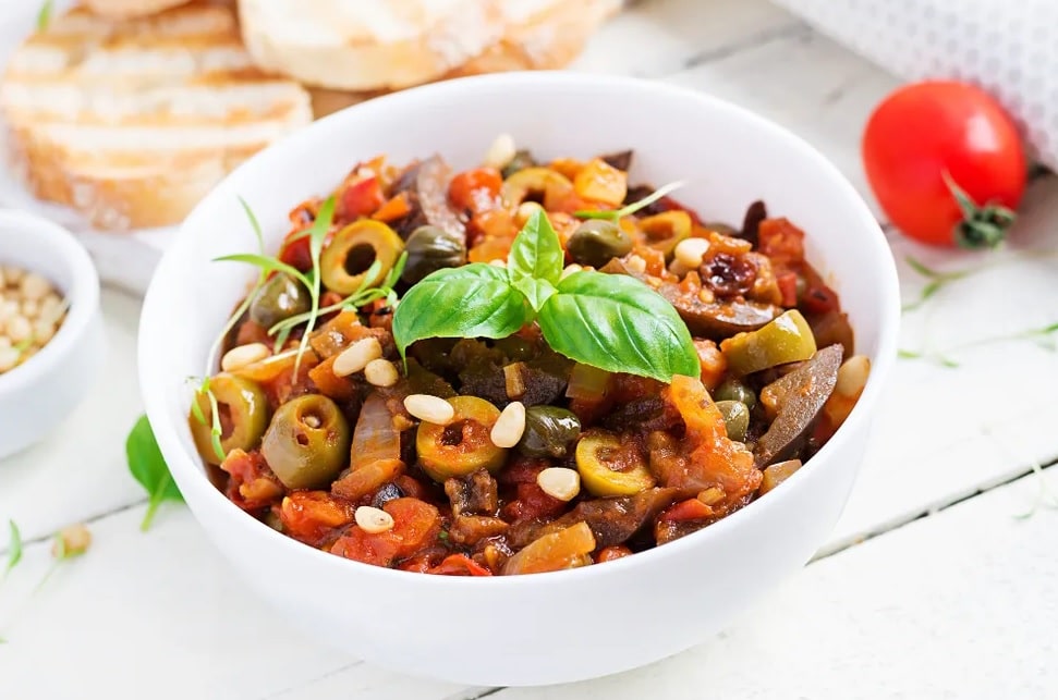 Receita de caponata de berinjela