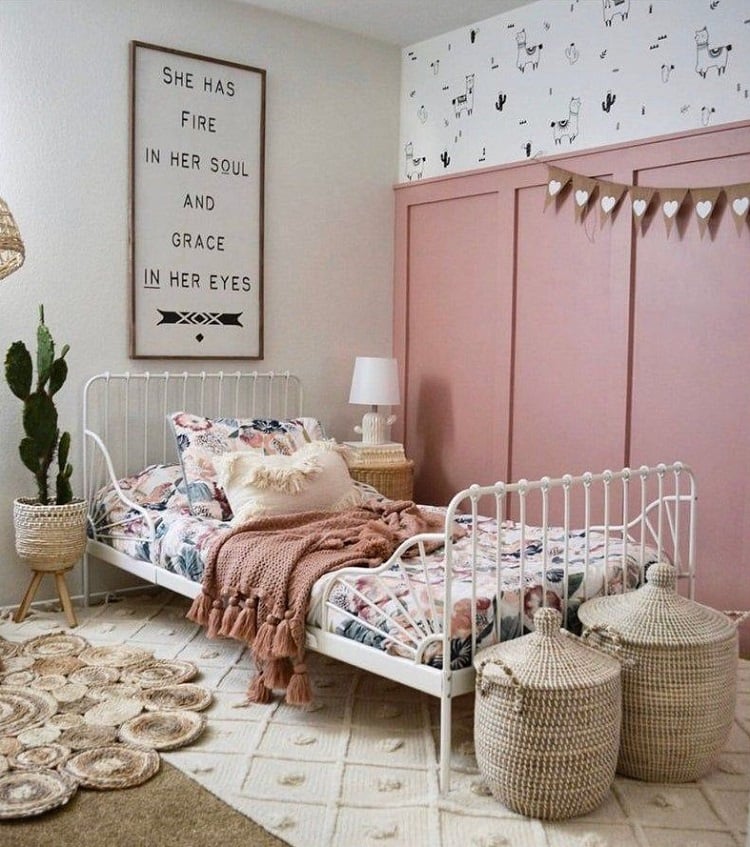 bedroom with feminine decor