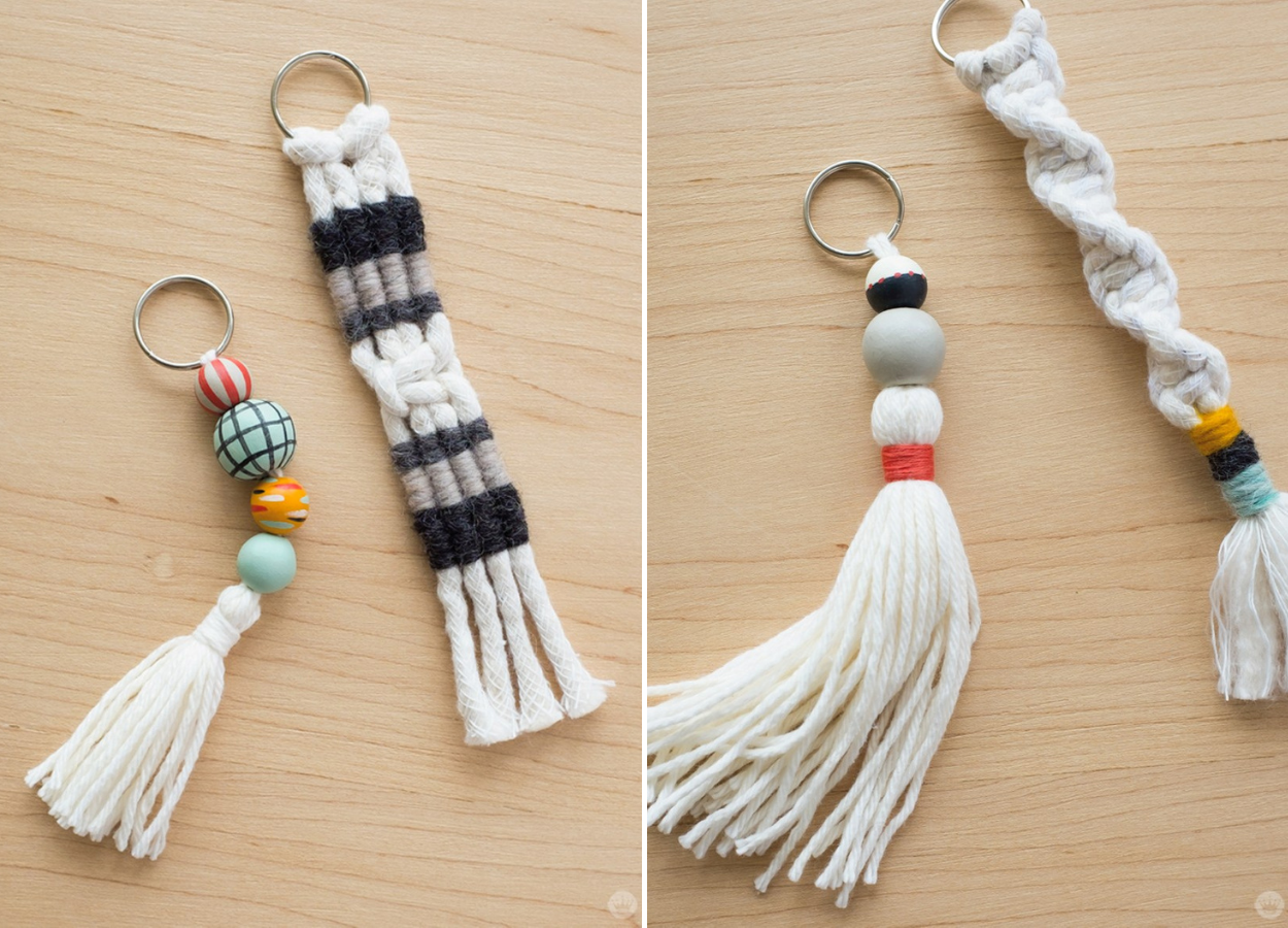 DIY souvenir: macramé keychains