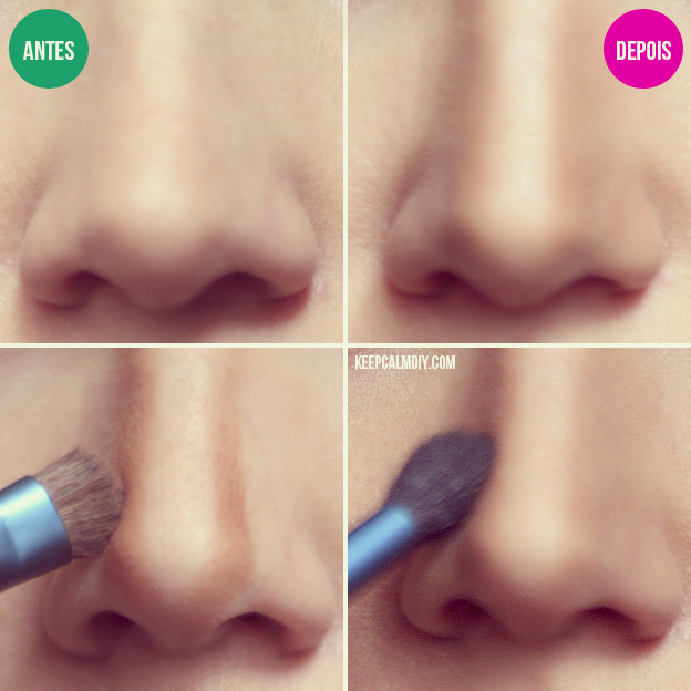 makeup to slim your nose step by step