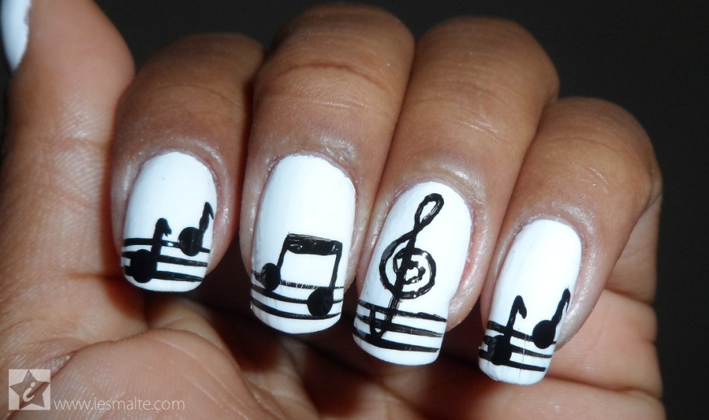 learn how to make nail art musical notes step by step