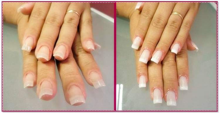 Nail extensions with wheat flour step by step