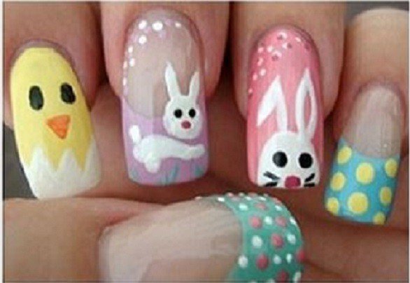 decorated nails for easter