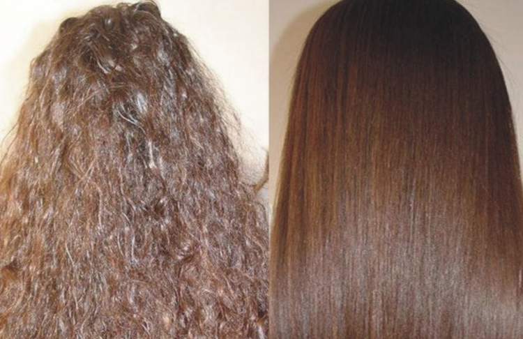 Natural straightening with cornstarch, milk and sugar