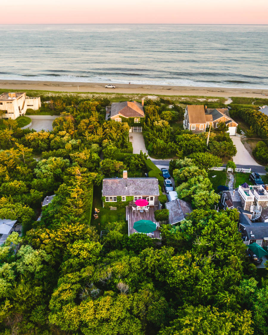 aerial view of Sarah Jessica Parker's beach house.