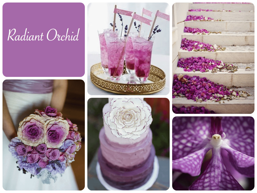 Radiant Orchid is a trend for colorful weddings