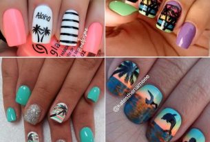 Tropical nail art step by step