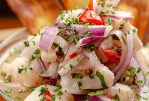 Ceviche de peixe branco