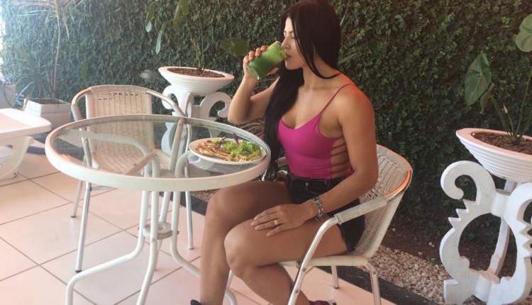 Yasmin Castrillon during the meal