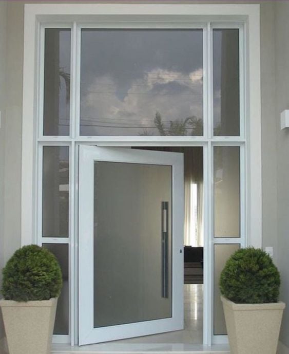 White entrance door