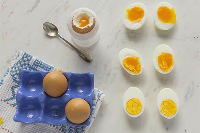 image showing different points of the boiled egg