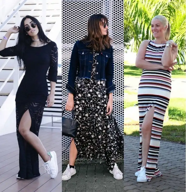 Check out now several ways to wear a dress with sneakers