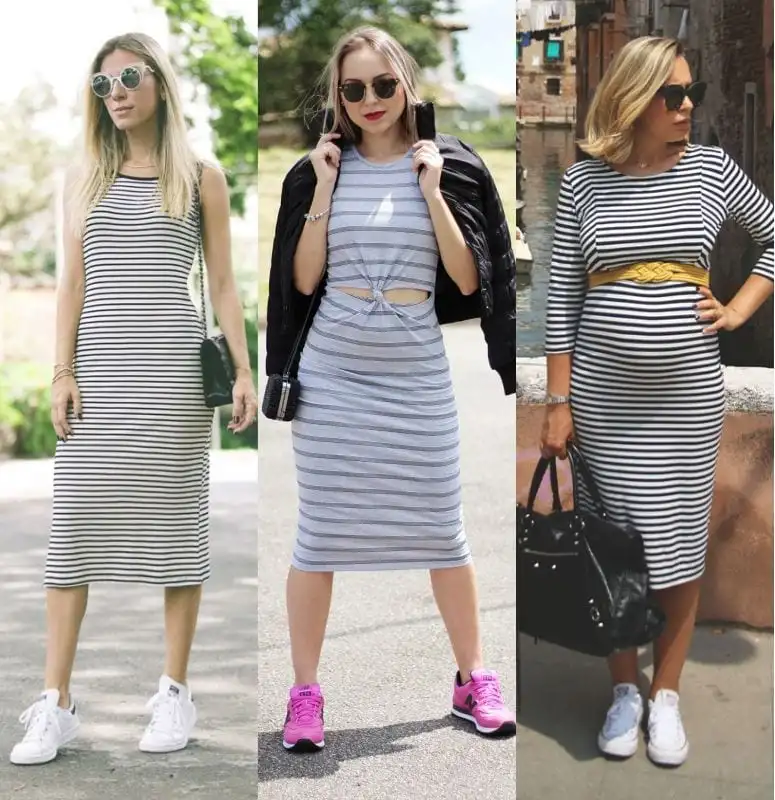 Check out now several ways to wear a dress with sneakers