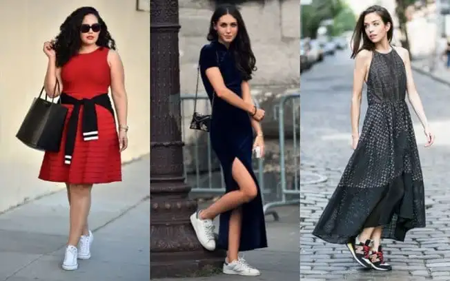 Check out now several ways to wear a dress with sneakers