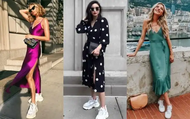 Check out now several ways to wear a dress with sneakers