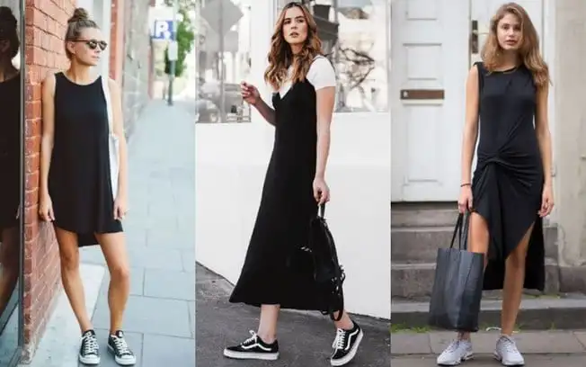 Check out now several ways to wear a dress with sneakers