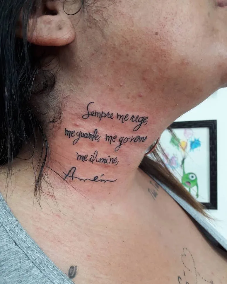 Tatuagem no pescoço - Tipos mais comuns e inspirações