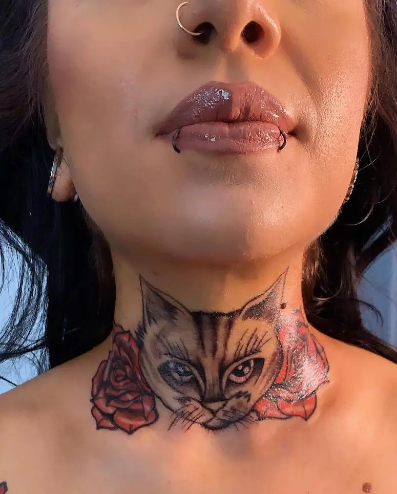 Tatuagem no pescoço - Tipos mais comuns e inspirações