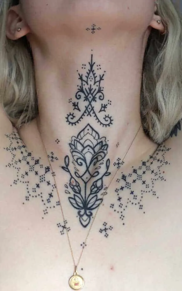 Tatuagem no pescoço - Tipos mais comuns e inspirações