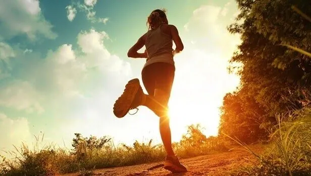 Woman practicing physical exercise